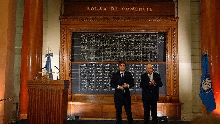 Milei en la Bolsa de Comercio de Buenos Aires: “Voy a ser reelecto”